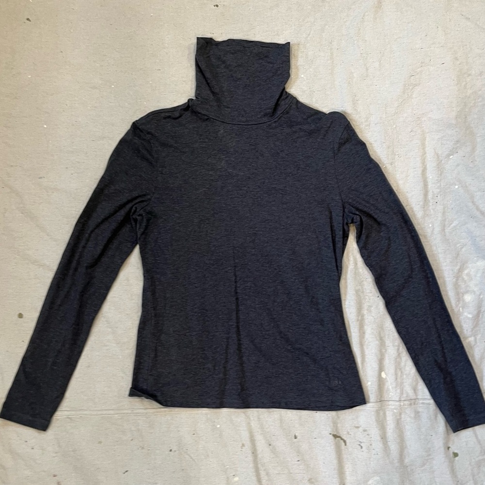 BROOKS BROTHERS GREY STRETCH TURTLENECK VINTAGE EARLY 2000s